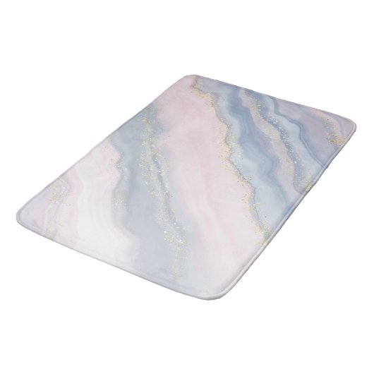 Marmer Pastel Stone Texture Glitter Waterverf Badmat (Gekanteld)