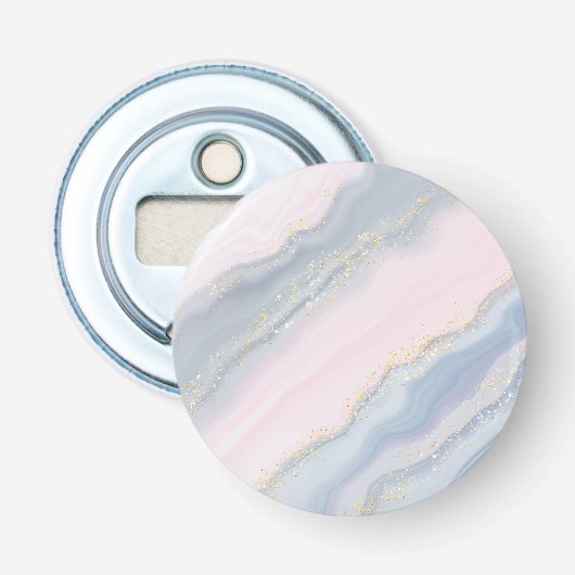 Marmer Pastel Stone Texture Glitter Waterverf Button Flesopener (Voorkant)