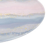 Marmer Pastel Stone Texture Glitter Waterverf Snijplank (Hoek)