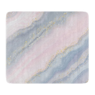 Marmer Pastel Stone Texture Glitter Waterverf Snijplank