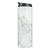 Marmer Pastel Stone Texture Glitter Waterverf Thermosbeker (Geroteerd rechts)