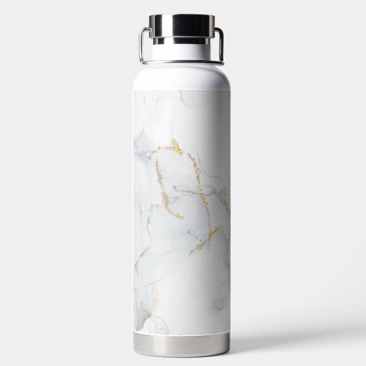 Marmer Pastel Stone Texture Glitter Waterverf Waterfles (Achterkant)