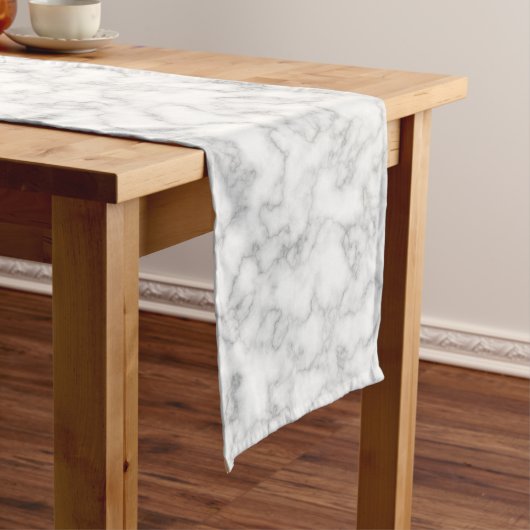 Marmer Pattern Gray White Marged Stone Achtergrond Medium Tafelloper (Voorbeeld)
