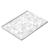 Marmer Pattern Gray White Marged Stone Achtergrond Notitieboek (Linkerzijde)