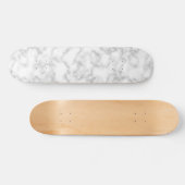 Marmer Pattern Gray White Marged Stone Achtergrond Skateboard (Horizontaal)