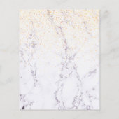 Marmer Pink Florals van het menu Weddenschap (Achterkant)