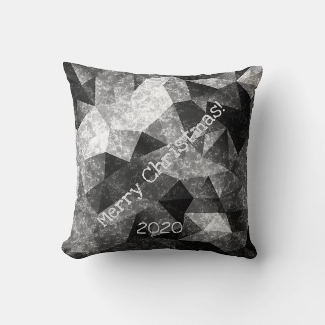 Marmer polygonal patroon kussen (Voorkant)