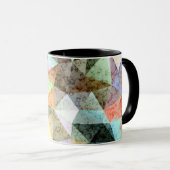 Marmer polygonal patroon mok (Voorkant rechts)