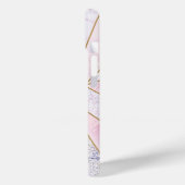 Marmer Quartz Roos gouden glitter als Case-Mate iPhone Case (Achterkant / Links)