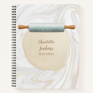 Marmer Rolpen Swirls Recept Notitieboek