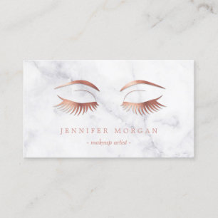 Marmer Roos Gold Eyelash Eyebrow Makeup Visitekaartje