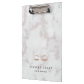 Marmer & Roos Gold Lashes & Brows Beauty Logo Klembord (Links)