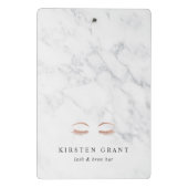 Marmer & Roos Gold Lashes & Brows Beauty Logo Mini Klembord (Achterkant)