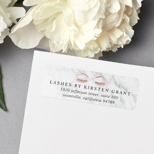 Marmer & Roos Gold Lashes & Brows Return Address Etiket
