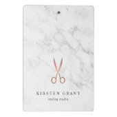 Marmer & Roos Gold Scissors Salon Logo Mini Klembord (Achterkant)