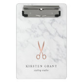 Marmer & Roos Gold Scissors Salon Logo Mini Klembord (Voorkant)