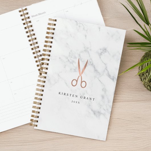 Marmer & Roos Gold Scissors Salon Logo Planner