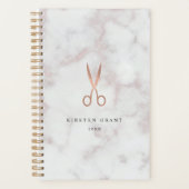 Marmer & Roos Gold Scissors Salon Logo Planner (Voorkant)