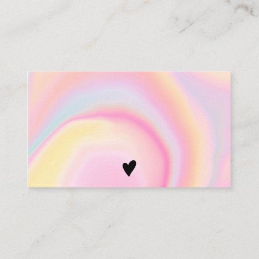 Marmer roze bedankt dat je verliefd bent geworden visitekaartje (Achterkant)