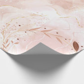 Marmer Roze Glitter Inpakpapier (Hoek)