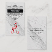 Marmer | Schaar | Kapsel Visitekaartje (Voorkant / Achterkant)