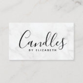 Marmer Script Candle Maker Contactkaartje (Voorkant)