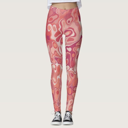 Marmer Stijl Leggings (Voorkant)
