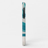 Marmer Stone Grey and Blue Case-Mate iPhone Case (Achterkant/links)