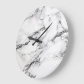 Marmer Stone White en Black Grote Klok (Hoek)