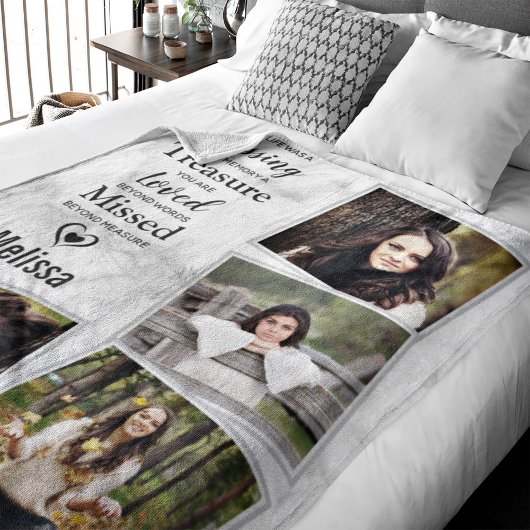 Marmer Sympathie Memorials Keepomwille Foto Collag Fleece Deken