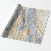 Marmer Texture in Grey and Blue Cadeaupapier (Uitgerold)