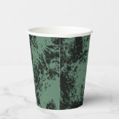 Marmer texture Patroon in zwart en groen Papieren Bekers (Rechts)