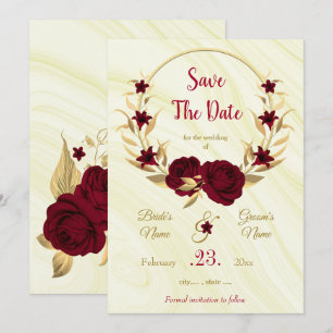 marmer van de bruinkoolbrij save the date