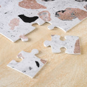  marmer van het roos van Classy abstract terrazzo Legpuzzel (Zijkant)