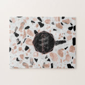marmer van het roos van Classy abstract terrazzo Legpuzzel (Horizontaal)
