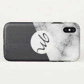 marmer van leder met monogram Case-Mate iPhone case (Achterkant (horizontaal))