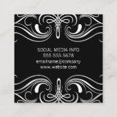 Marmer voor fancy elementen vierkante visitekaartje (Achterkant)