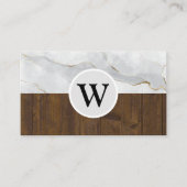 Marmer Wood | Monogram Visitekaartje (Voorkant)