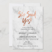 Marmer Ze zei dat Verloving was uitgenodigd Kaart (Voorkant)