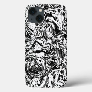 Marmer-zwart-behang-patroon iPhone 13 Hoesje