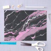 Marmer zwart en roze tissuepapier (Craft)