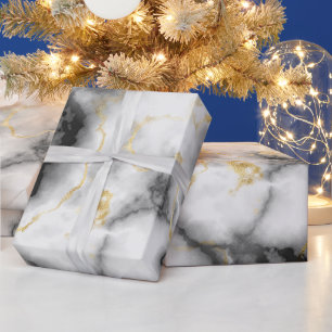 Marmer zwarte goudsteen ziet er elegant uit cadeaupapier