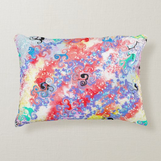 Marmeren Abstract Dubbelzijdig 2 Design Flowers Mo Accent Kussen (Voorkant)