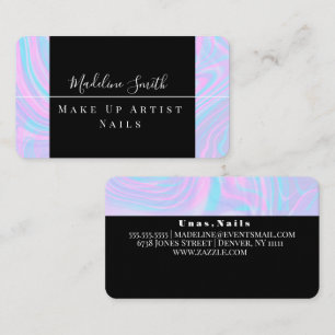 Marmeren Abstract Kleurig Make-up Artiest Salon  Visitekaartje