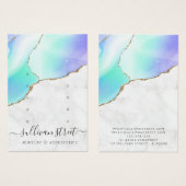 Marmeren Agaat Multi Stud Oorbellen Display Kaart (Voorkant /achterkant)