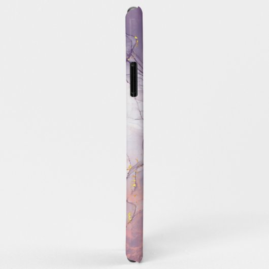 Marmeren Agaat Paarse en Goud Gepersonaliseerd Case-Mate iPhone Case (Achterkant/rechts)