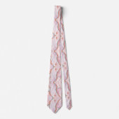 Marmeren Agaat Trendy Blauw Roze Goud Collectie Stropdas (Voorkant)