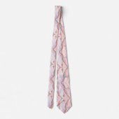 Marmeren Agaat Trendy Blauw Roze Goud Collectie Stropdas (Achterkant)