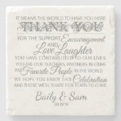 Marmeren bruiloft Onderzetters (Voorkant)