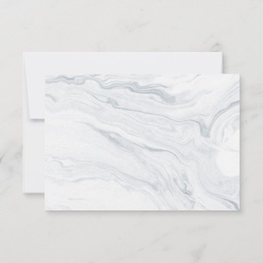 Marmeren bruiloft RSVP Reactie (Achterkant)